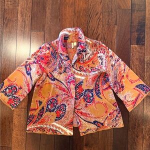 Anthropologie sz S Paisley Print Women's Cardigan Jacket